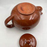 Brown ceramic teapot