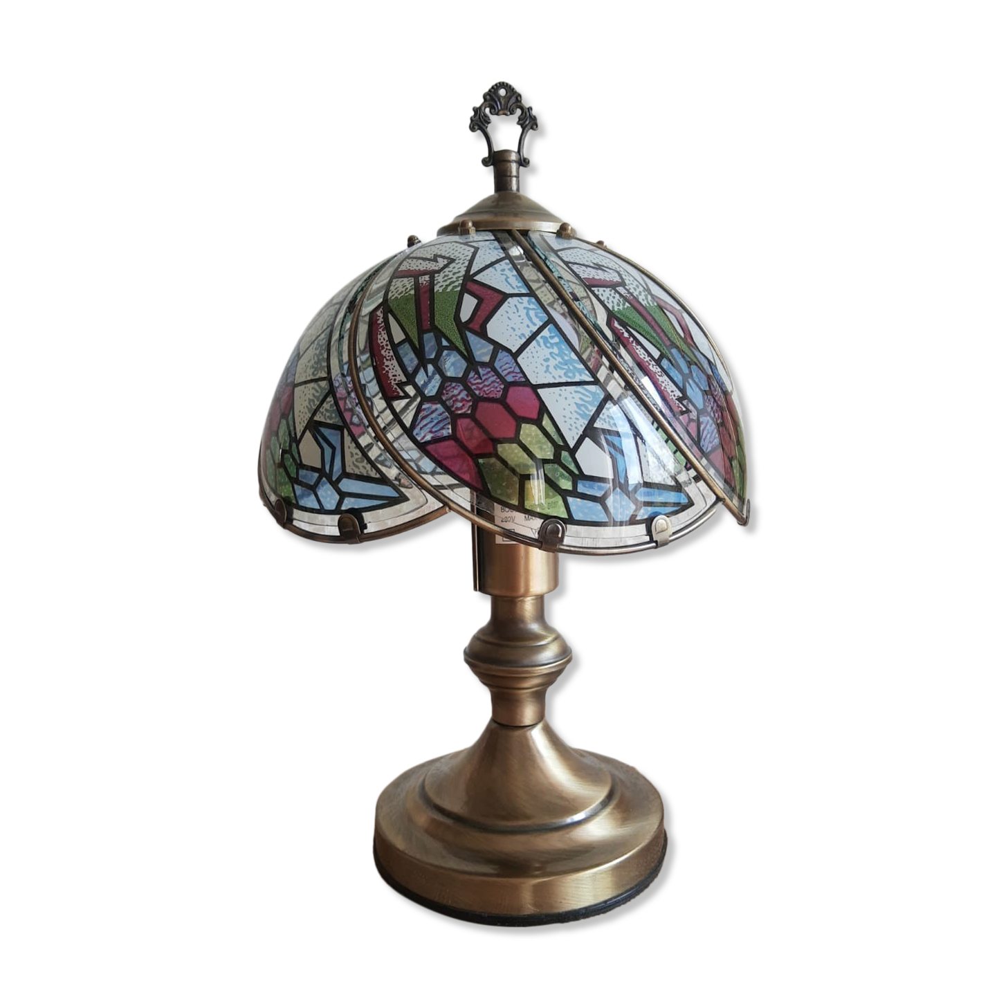 Tactile tiffany style table lamp - vintage