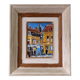 Mid-Century Modern Swedish Oil Painting "Pedestrians", Framed Street Scene