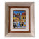 Mid-Century Modern Swedish Oil Painting "Pedestrians", Framed Street Scene