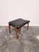 Tabouret de style danois en simili cuir – années 1970