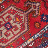 Handmade vintage Persian Hamadan rug 3.2' x 6.2' (100cm x 191cm) 1970s