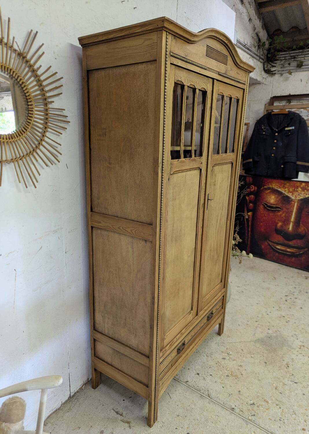 Antique 1900s linen wardrobe
