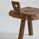 Antique 19th century Brutalist milking stool