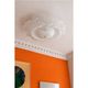 Contemporary Large Italian Clear Murano Glass Leaf Flush Mount Ceiling Ligh