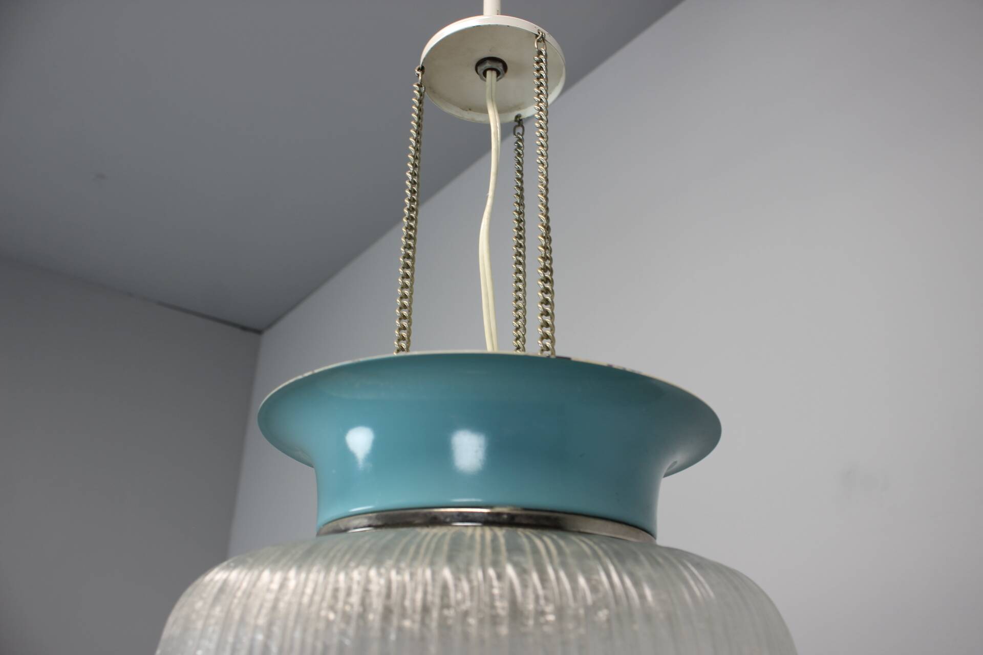 Glass pendant light by Napako, 1970s