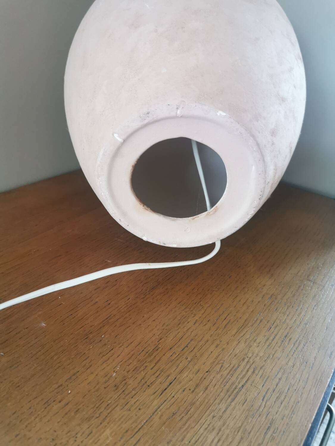 Vintage terracotta lamp base