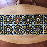 Coffee table in oak and ceramic by GUILLERME ET CHAMBRON