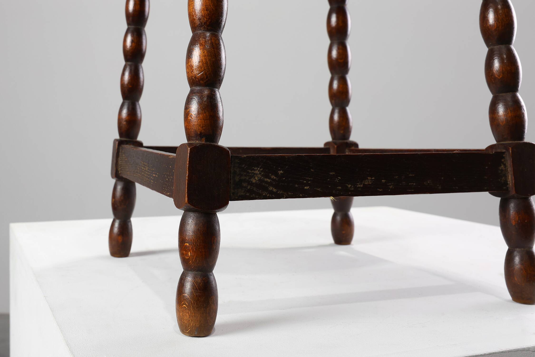 French Provincial Rustic Oak Stool, circa 1900