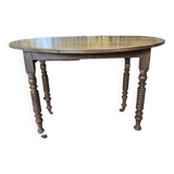 Oval walnut table