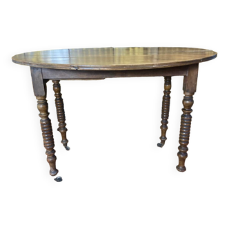 Oval walnut table