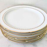 6 flat porcelain plates from Vierzon