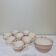Coffee set 8 cups and sugar bowl from the earthenware factory of Pornic