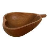 Empty exotic wood pear pocket