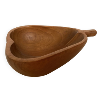 Empty exotic wood pear pocket