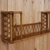 Rattan wall shelf