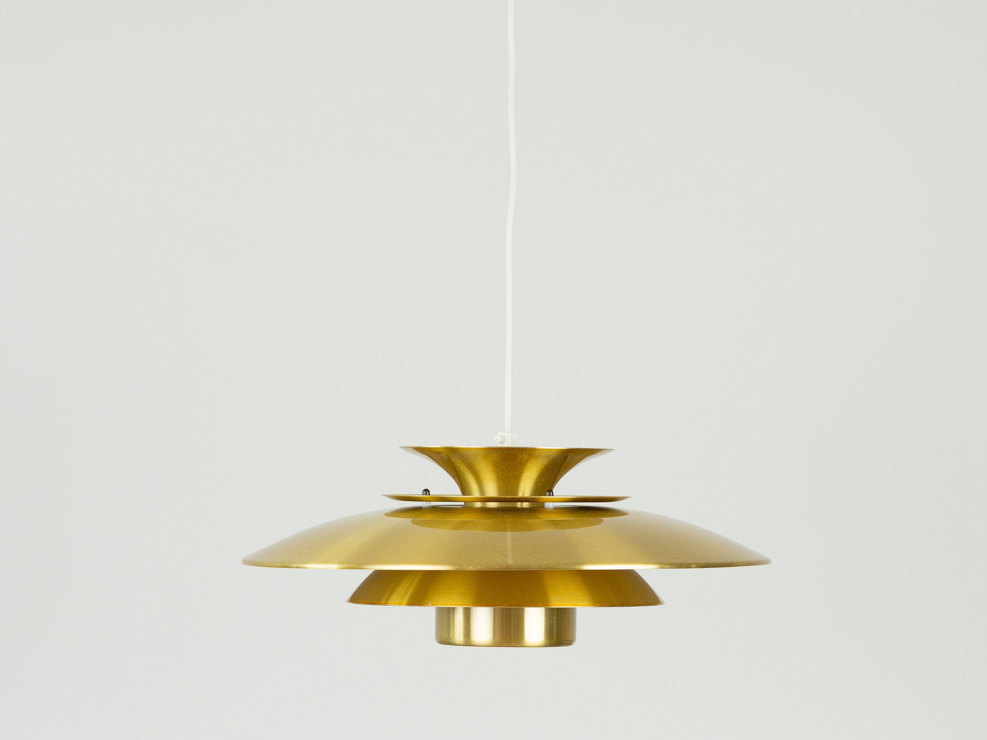 Danish vintage Roma2 pendant lamp by Junge, 1980s