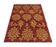 Modern deep red wool rug, classic handwoven carpet- 143x205cm