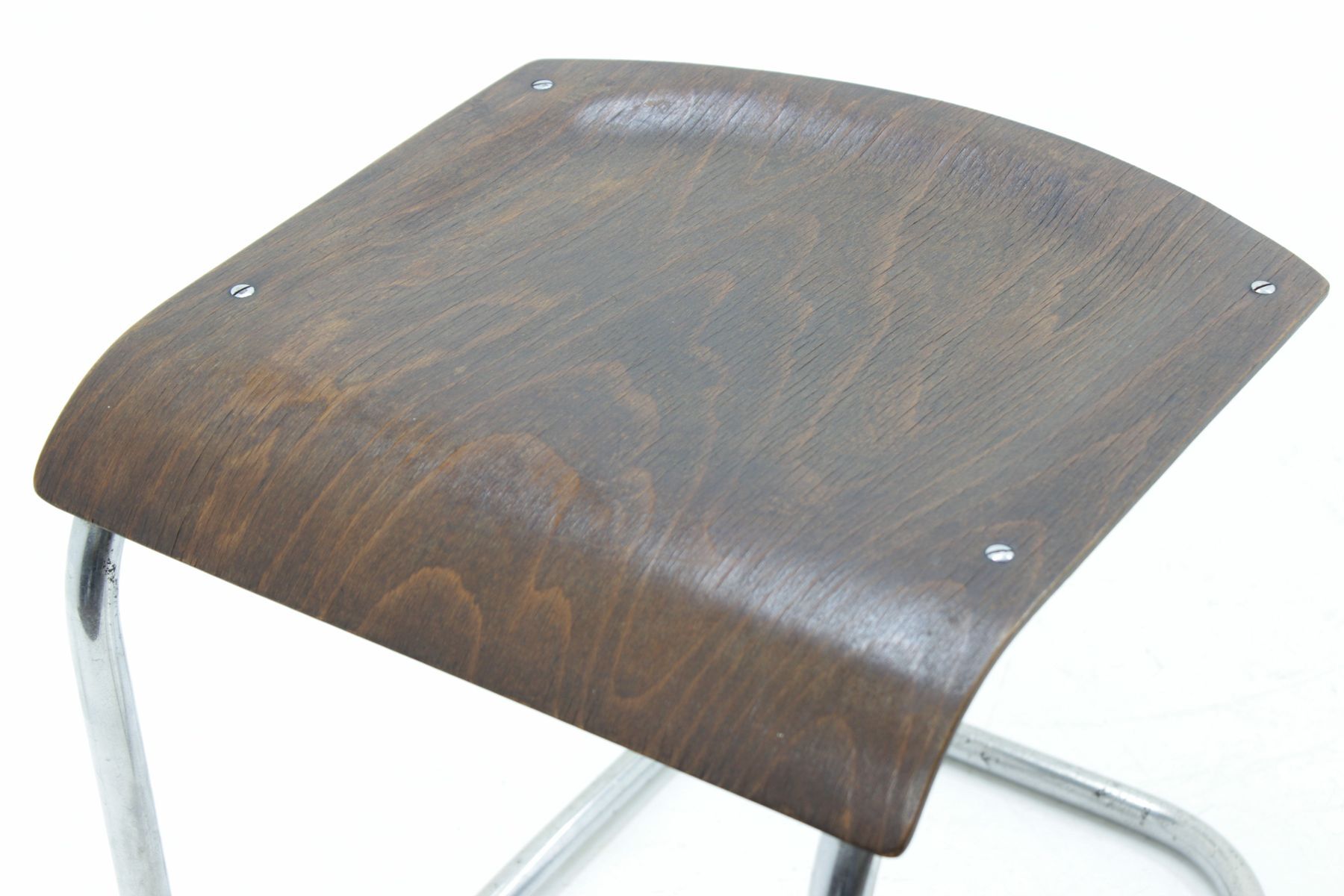 Vintage bauhaus stool chrome by Mart Stam for Mücke Melder