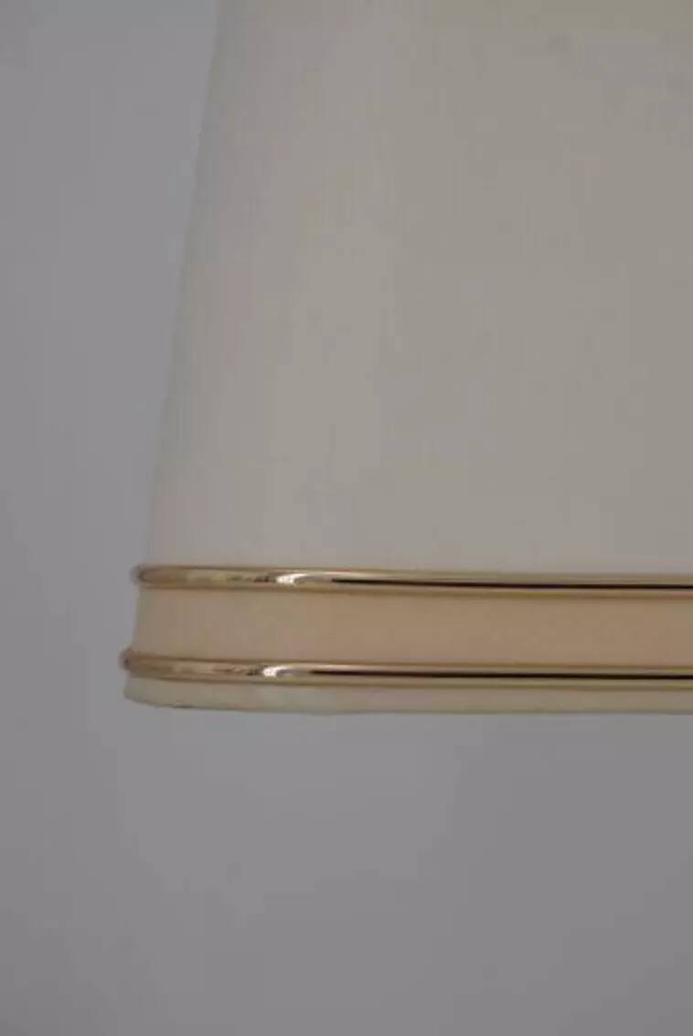 Pair of chrome and brushed metal lamps