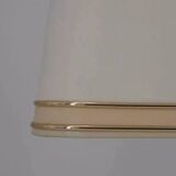 Pair of chrome and brushed metal lamps