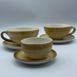 Set of 3 cups and under cups longchamp model wood effect