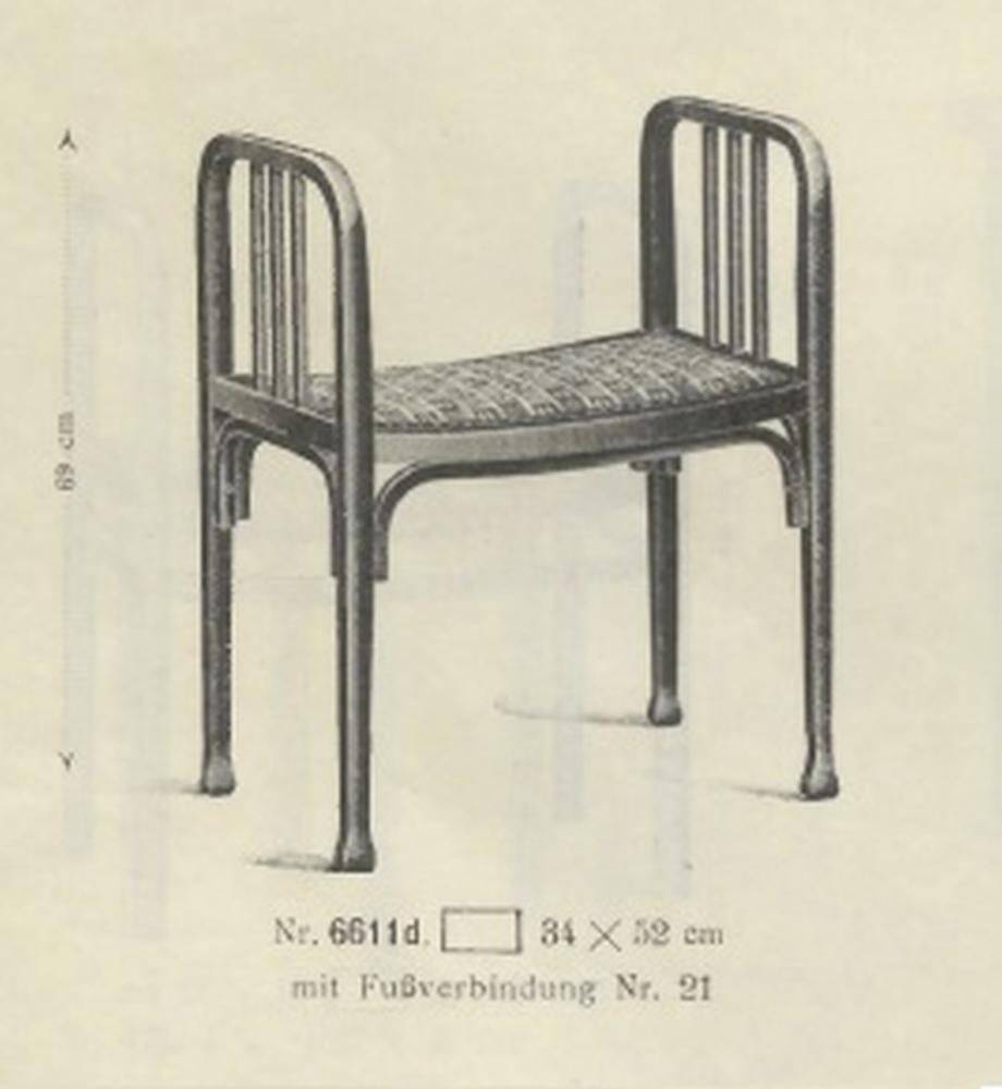 Sofa Jugendstil no. 6611 attributed to Otto Wagner for Thonet