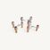 3 bougeoirs en plastiques SECA style Stoff Nagel