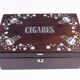 Wooden and mother-of-pearl cigar box