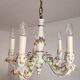 Handgeformt vergoldet vintage Porzellan Kronleuchter Capodimonte 1960er
