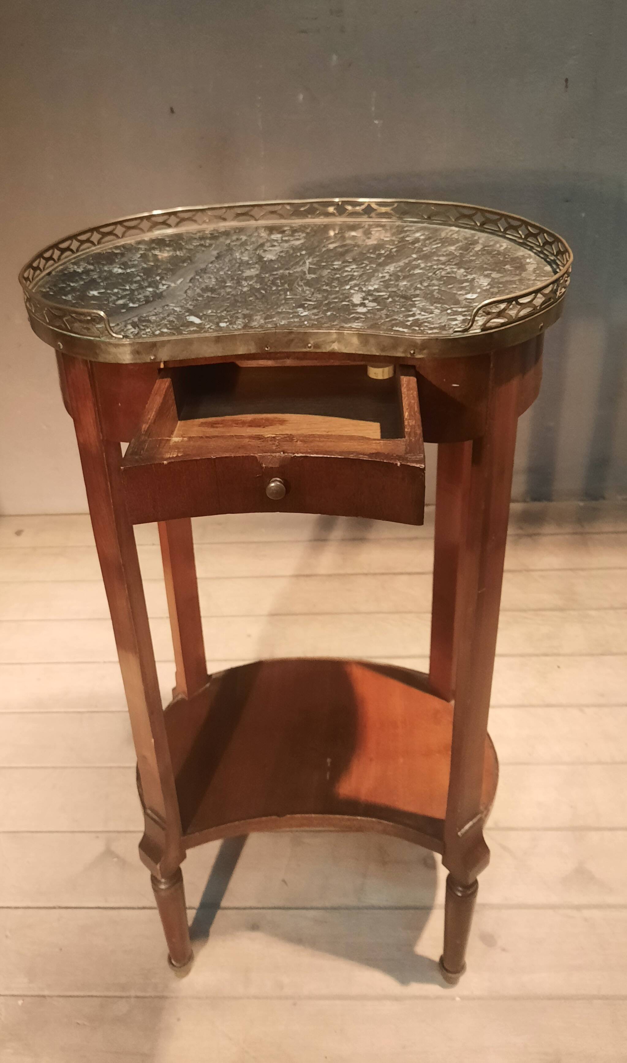 Louis XVI style marble top side table