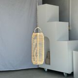 Small lantern-shaped rattan suspension H35 D15