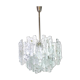Large frosted glass chandelier from Murano by Kalmar, Austria, 1960s.