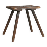 Tabouret de peintre en bois français industriel, années 1930