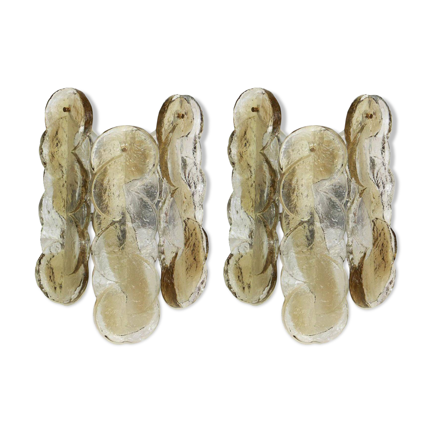 Pair of large wall sconces by Kalmar, Austria, 1960s.