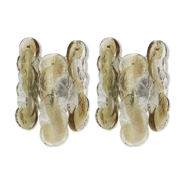 Pair of large wall sconces by Kalmar, Austria, 1960s.