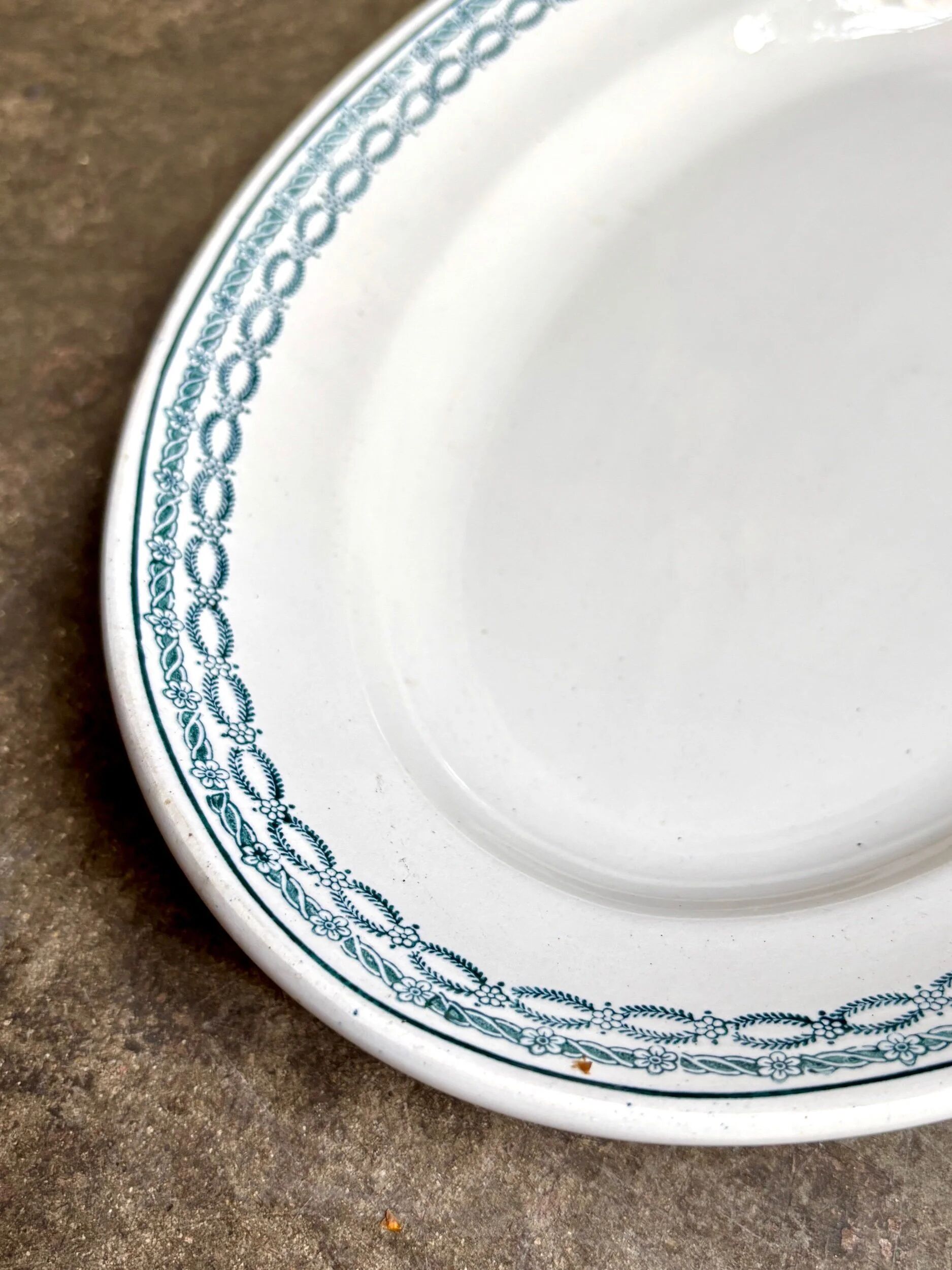 St Amand oval dish in blue ironstone