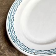 Moyen plat ovale St Amand en terre de fer bleue