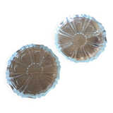 Lot de deux cendriers en verre cristal