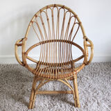 Vintage rattan armchair