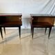 Paire de chevets vintage en bois marqueté – esprit Art déco revisité