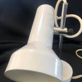 Desk spot lamp in white lacquered metal, Italian work from the 60s and 70s