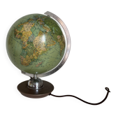 Globe vintage 1960 terrestre Verre JRO Verlag mappemonde allemande - 35 cm