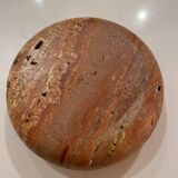 Vintage red travertine ashtray attributed to Sergio Asti for Up&up, Italy, 1970s