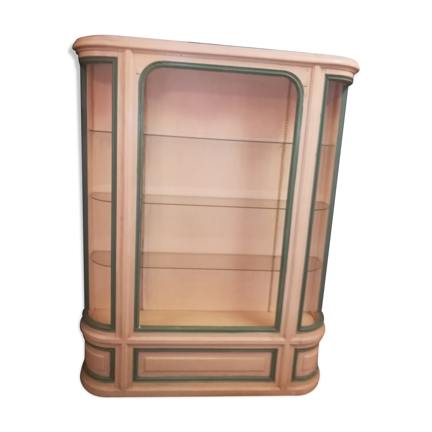 Library curved late nineteenth patina