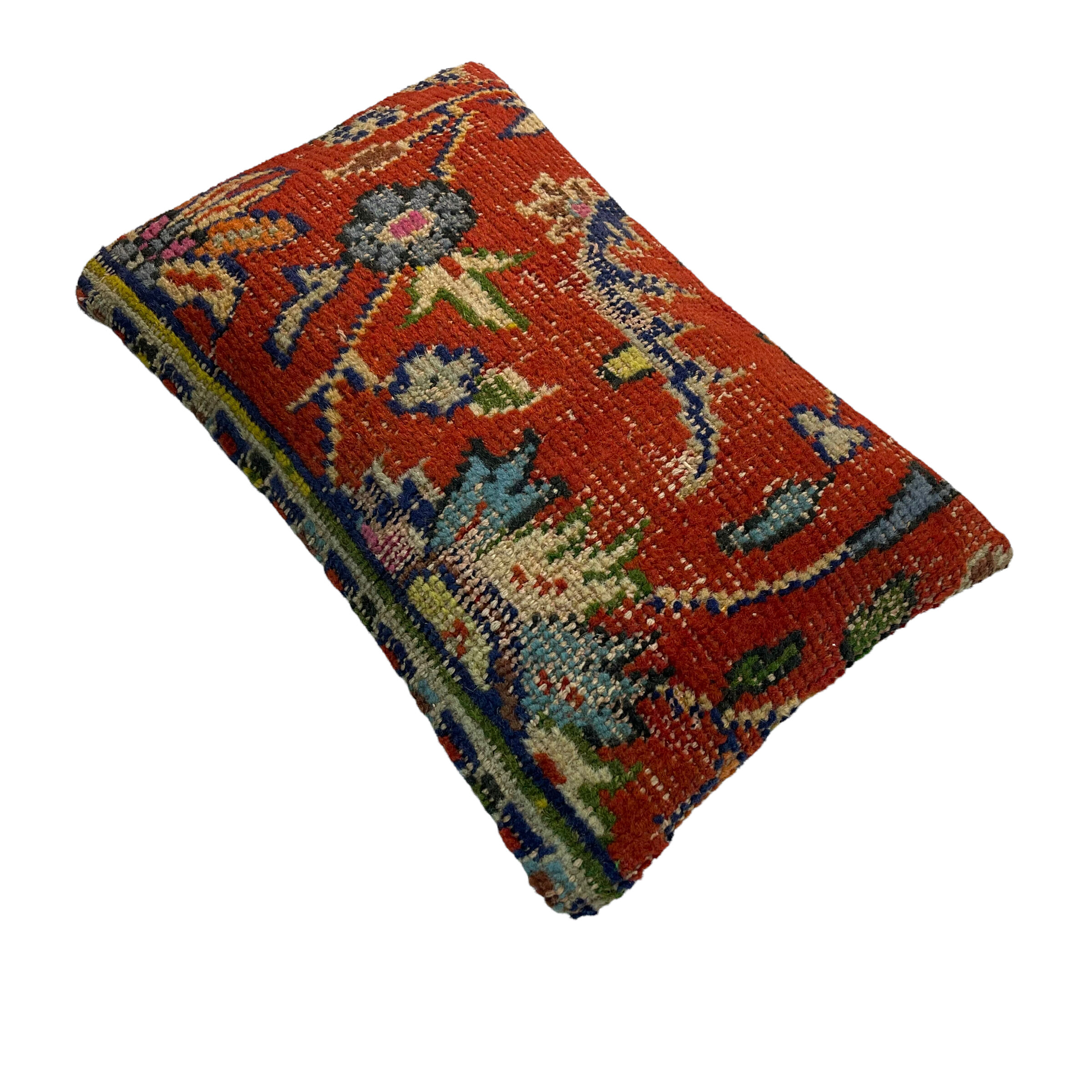 Vintage turkish rug cushion cover, 30 x 50 cm