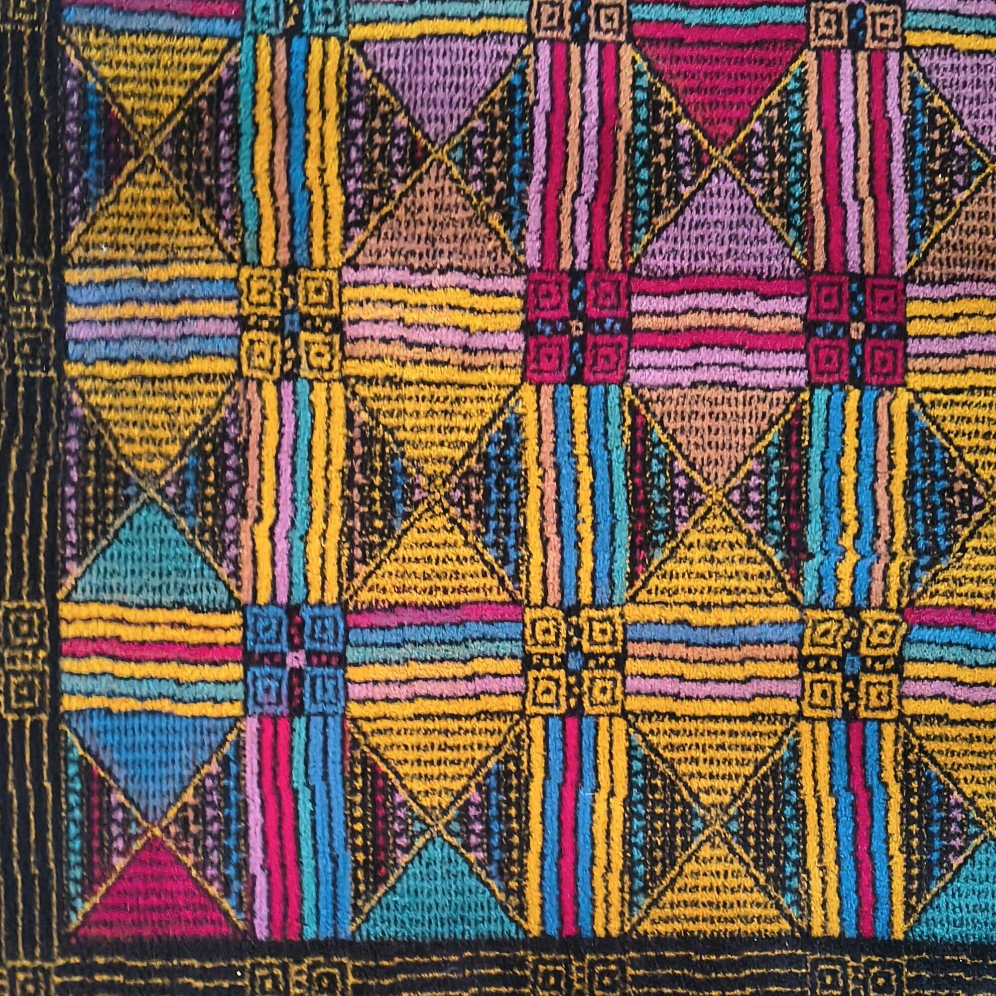 Tapis en laine géométrique italien magnifique des années 1980 par Missoni pour T&J Vestor