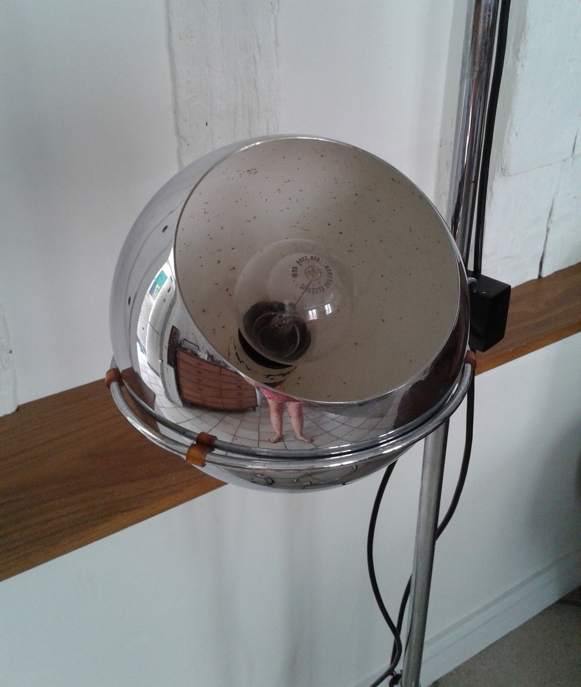Floor lamp Reggiani "eyeball" chrome