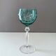 Collection de 5 verres à vin coloré, nuances de vert
