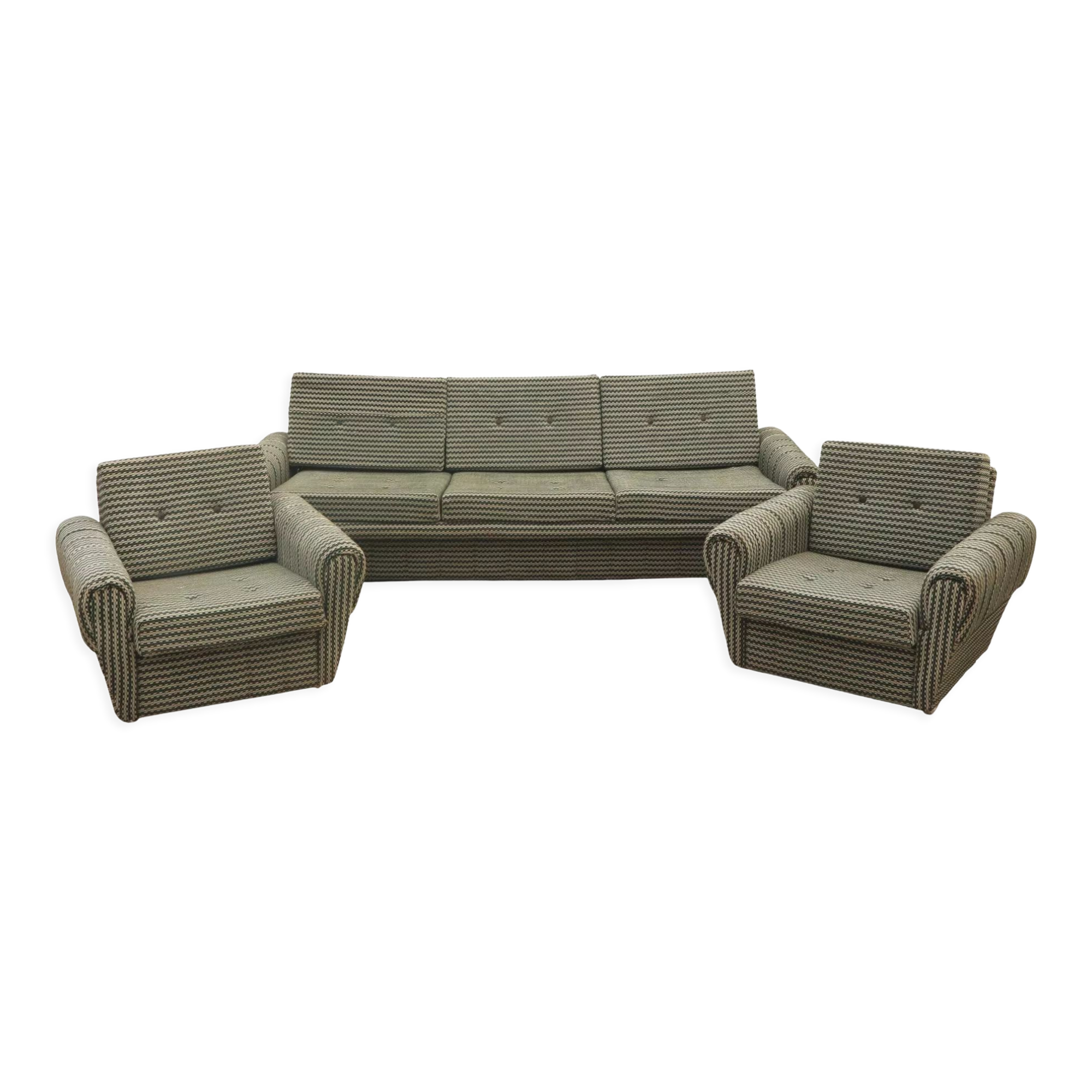 Eastern bloc vintage living room set, Czechoslovakia, 1980s